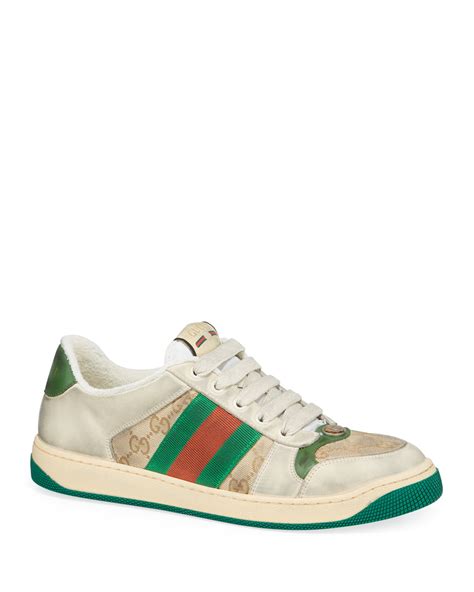 gucci sneakers distressed|gucci gg canvas sneakers.